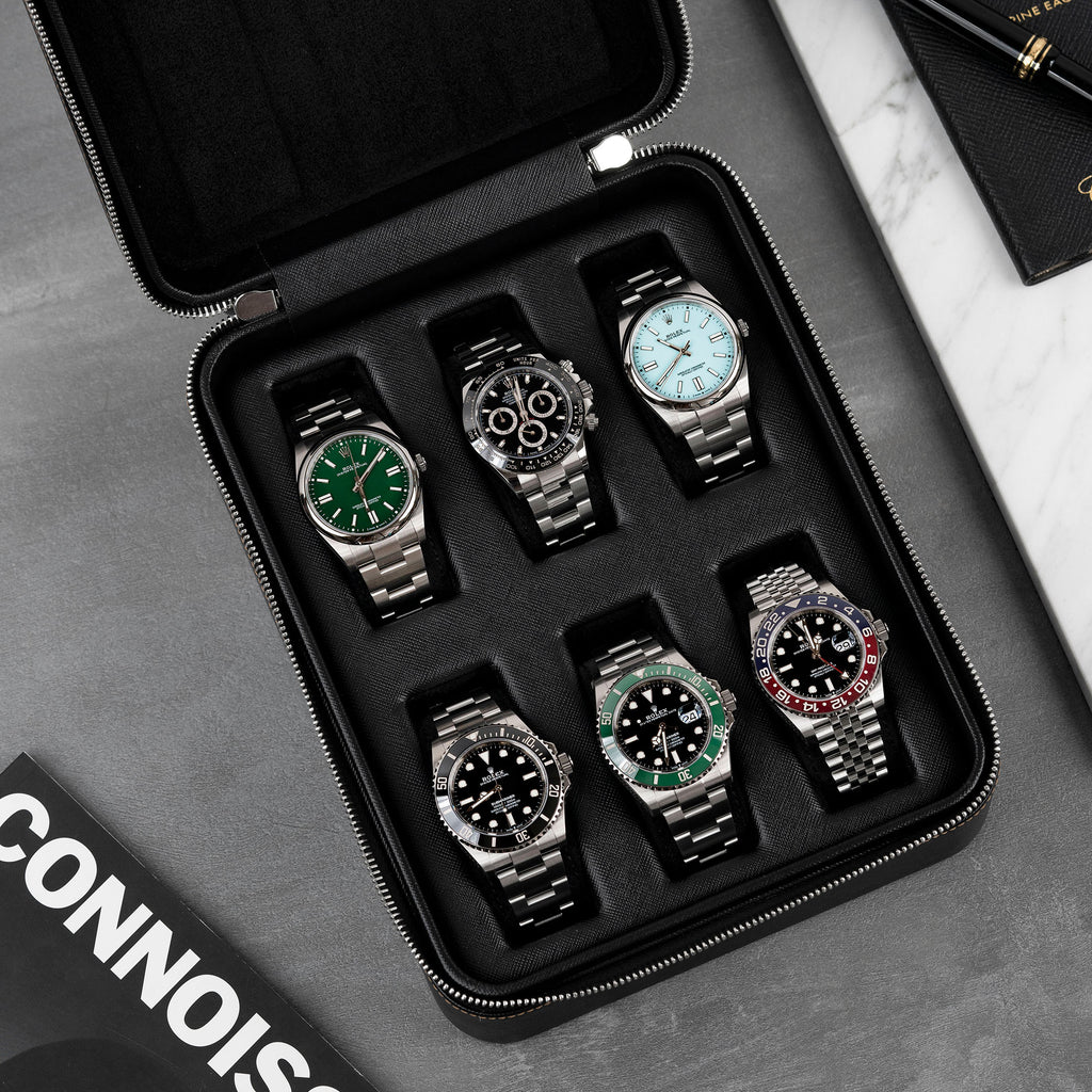 Black Saffiano Watch Box – 6 Watches - Image 8